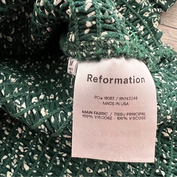 Reformation green blouse - Picture 6 of 6